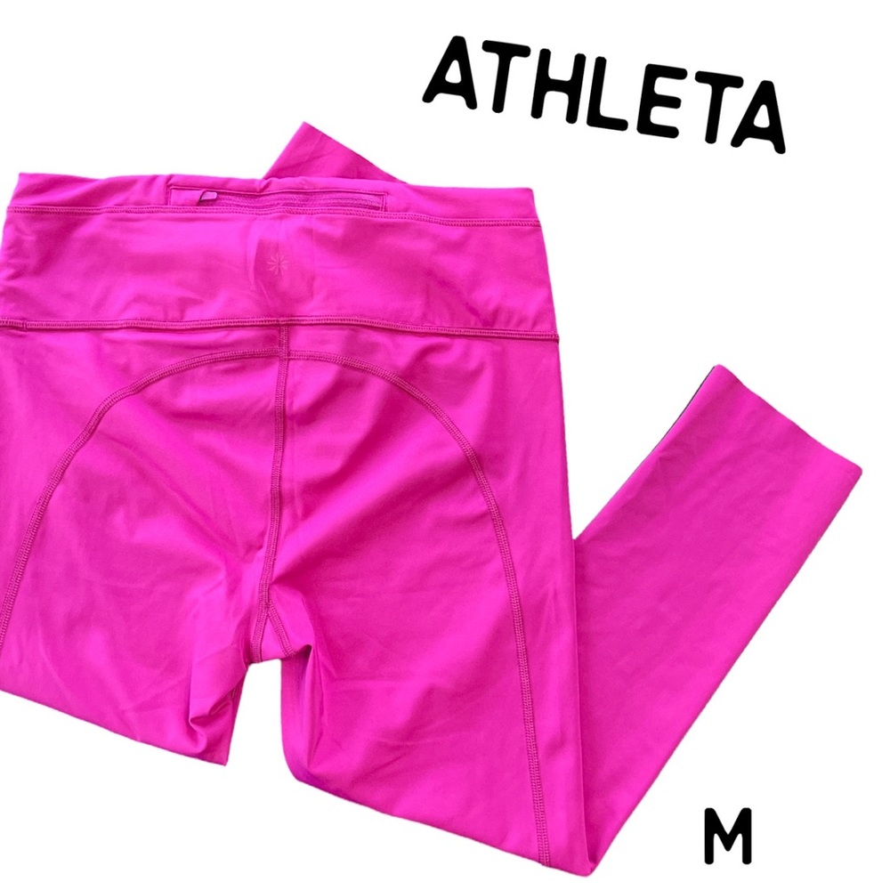 Athleta Women's Cropped Pink Athletic Leggings size M